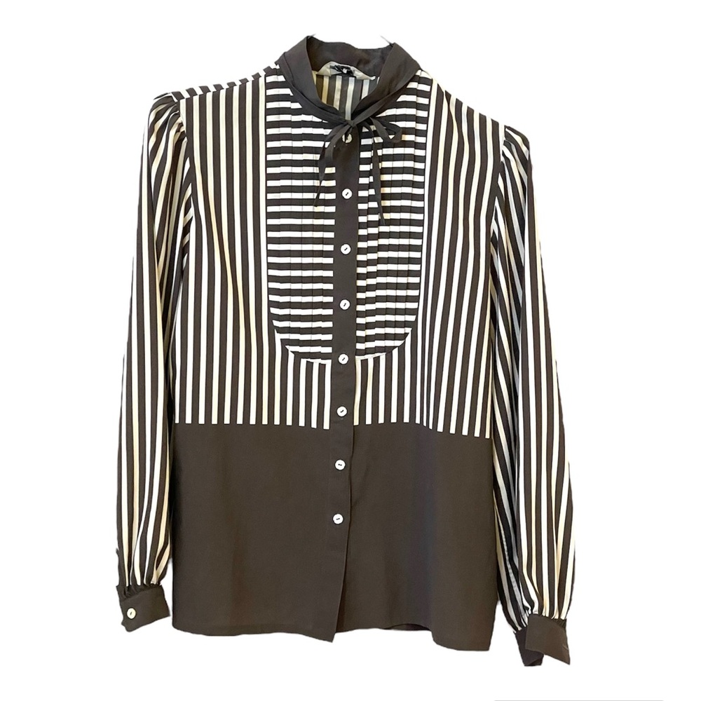 Vintage silk blouse sexy academia